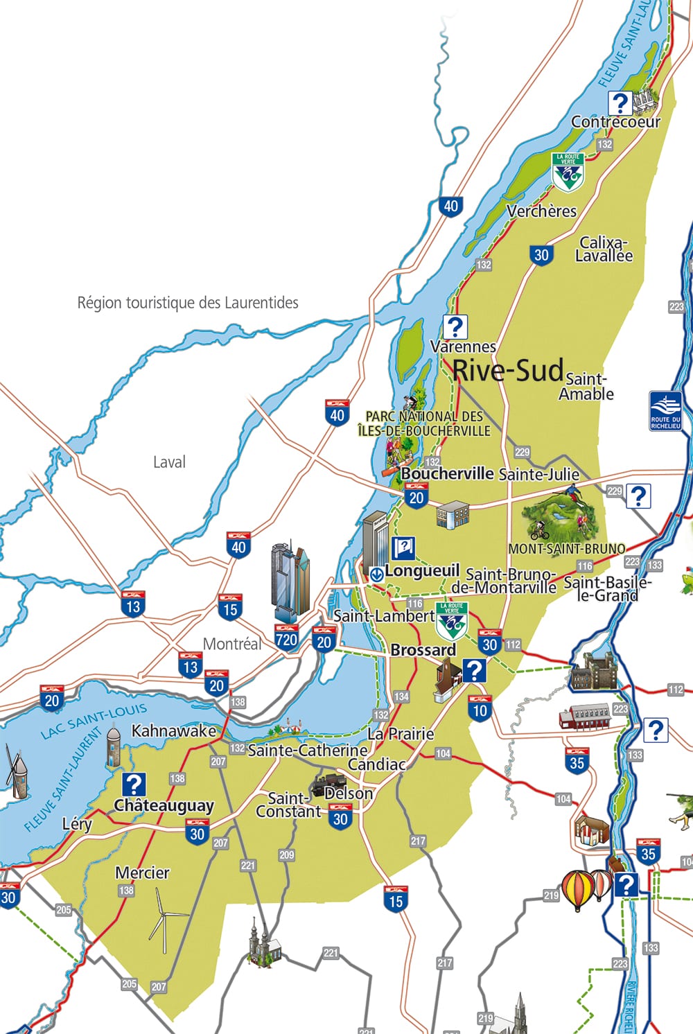 Régions desservies pour une location de conteneur sur la Rive-Sud / Location Conteneur Rive-Sud